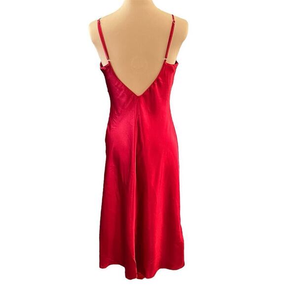 Satin SZ M Midi Slip Dress Whimsigoth Fairy Grunge Dark Romance Coquette 90s - Picture 2 of 10